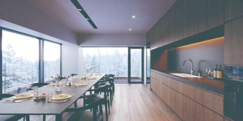 Powder Loft Niseko Interior Living Room Dining Room 03